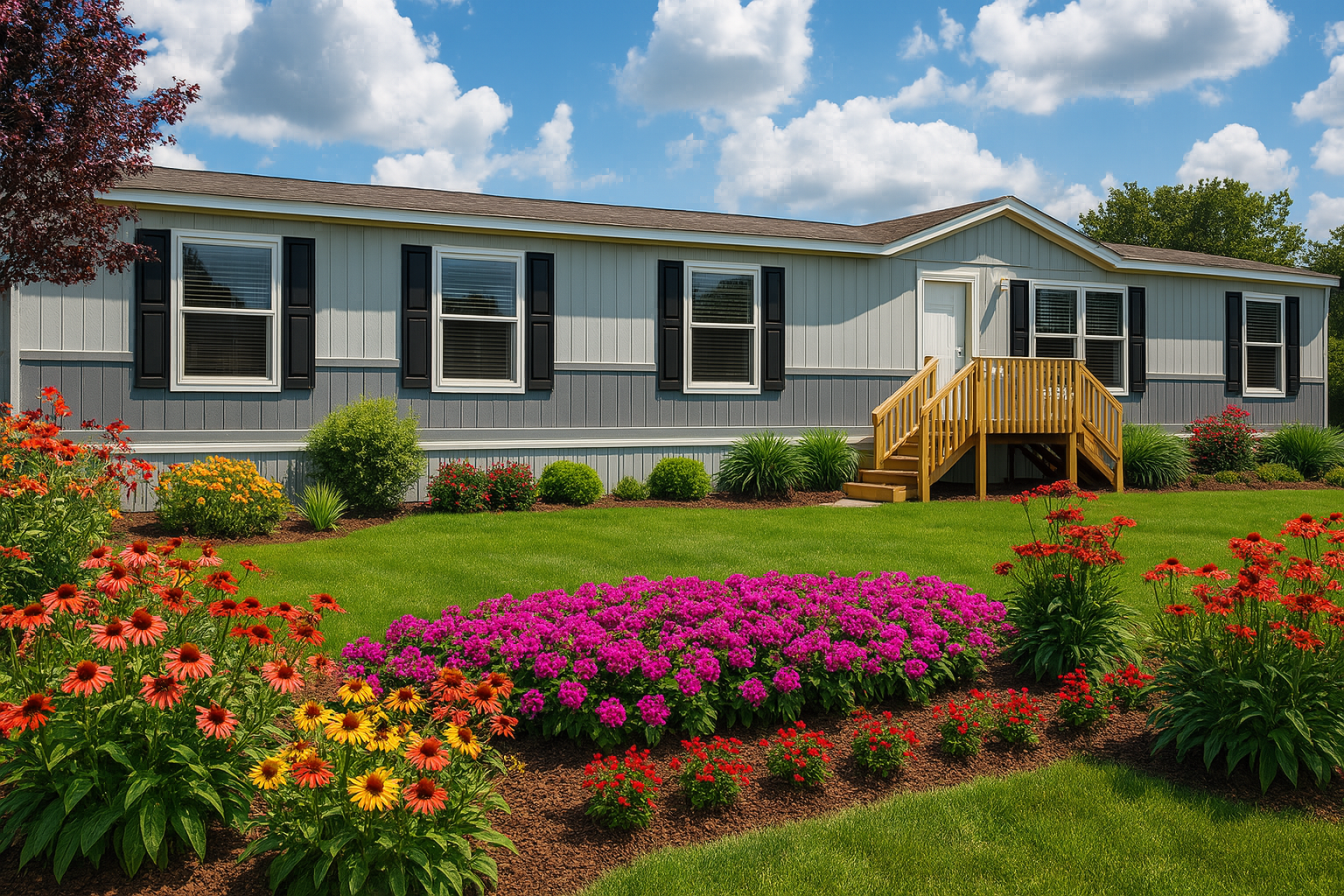 Manufactured Home Landscaped